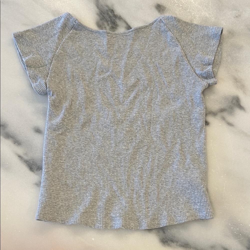 Aerie Backless Gray Short Sleeve Tee